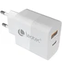 Leotec Cargador de Pared 20W USB-C PD + USB-A Blanco LECSPH20W2W2